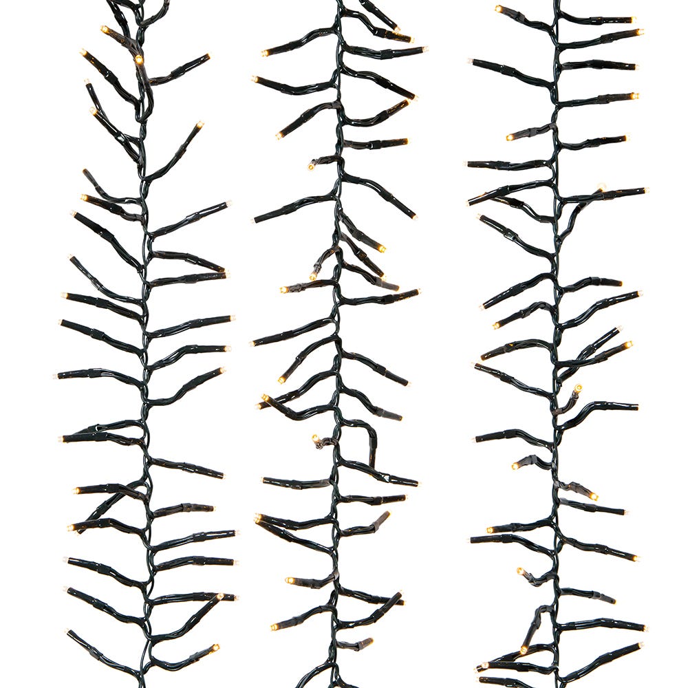 Kurt Adler 2000-Light 65-Foot Cluster Garland with Classic White LED  Lights