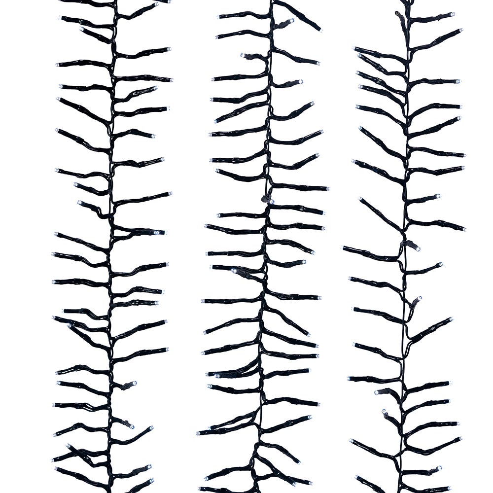 Kurt Adler 2000-Light 65-Foot Cluster Garland with Cool White LED Lights