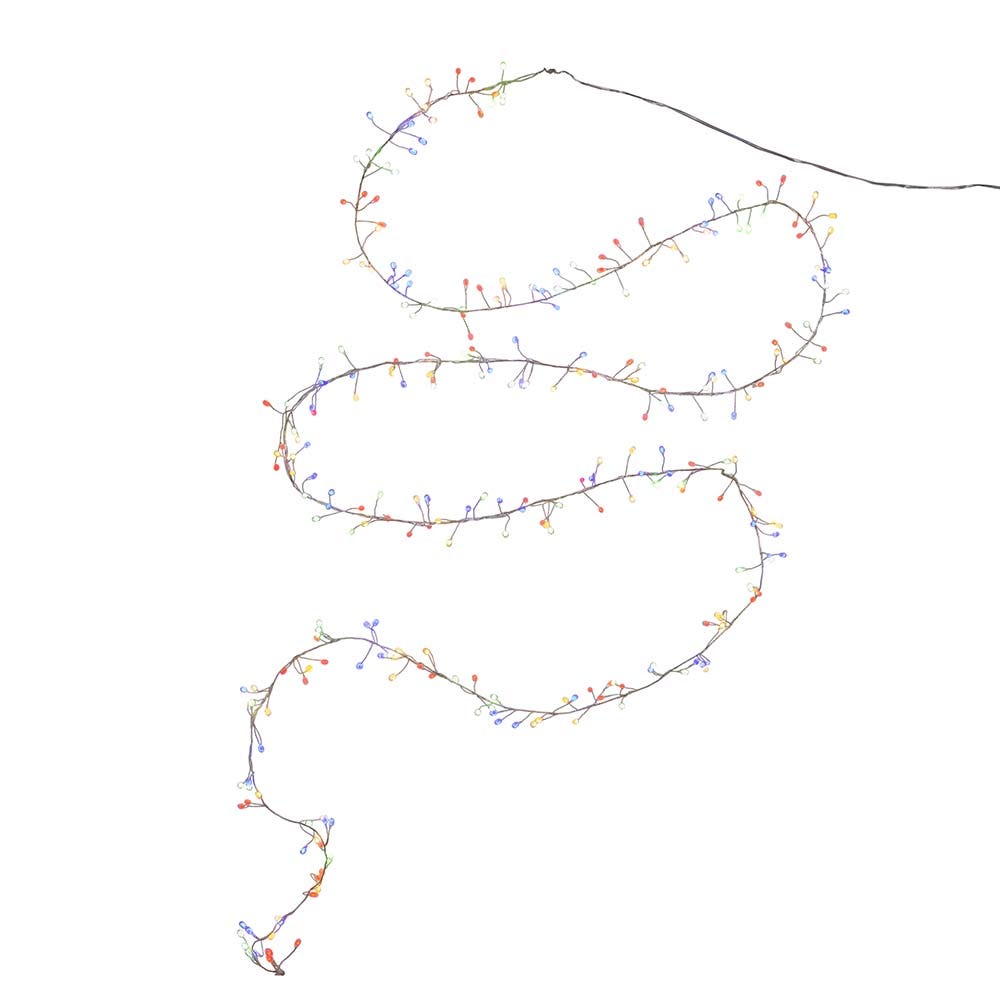 Kurt Adler 300-Light Multicolored Superbright LED Cluster Light Set