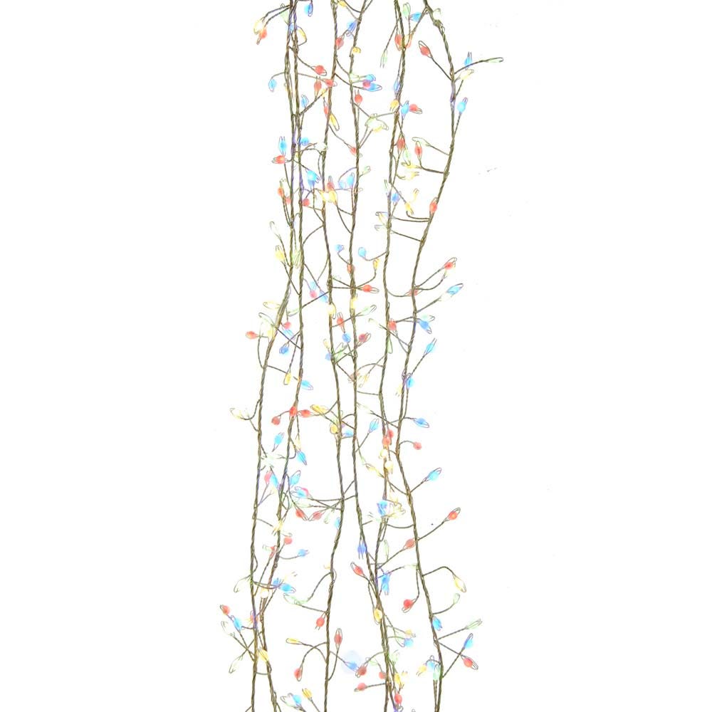 Kurt Adler 300-Light Multicolored Superbright LED Cluster Light Set