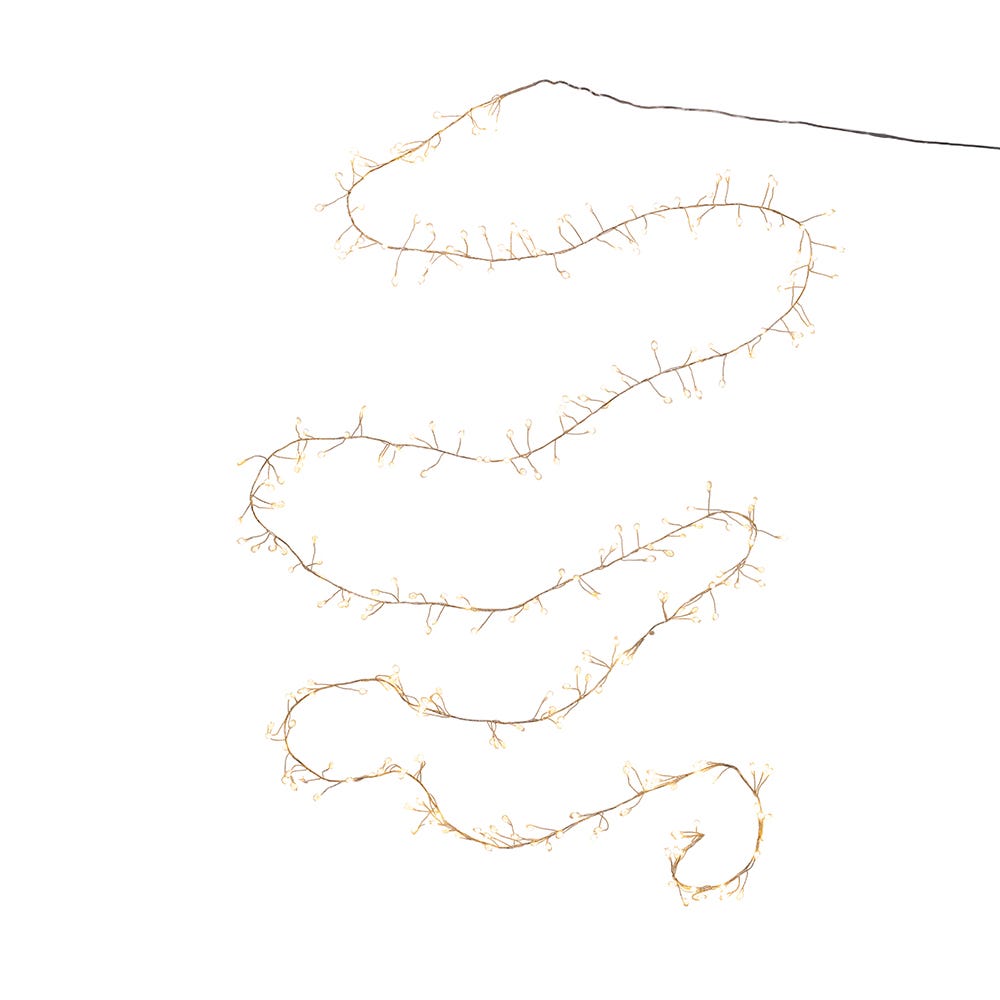 Kurt Adler 300-Light Cluster Garland with Warm White LED Lights