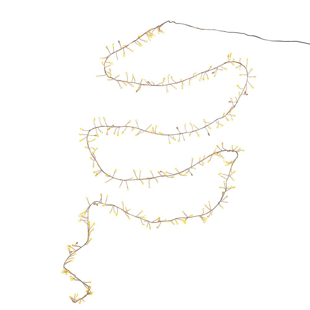 Kurt Adler 300-Light Cluster Garland with Classic White LED Twinkle Lights