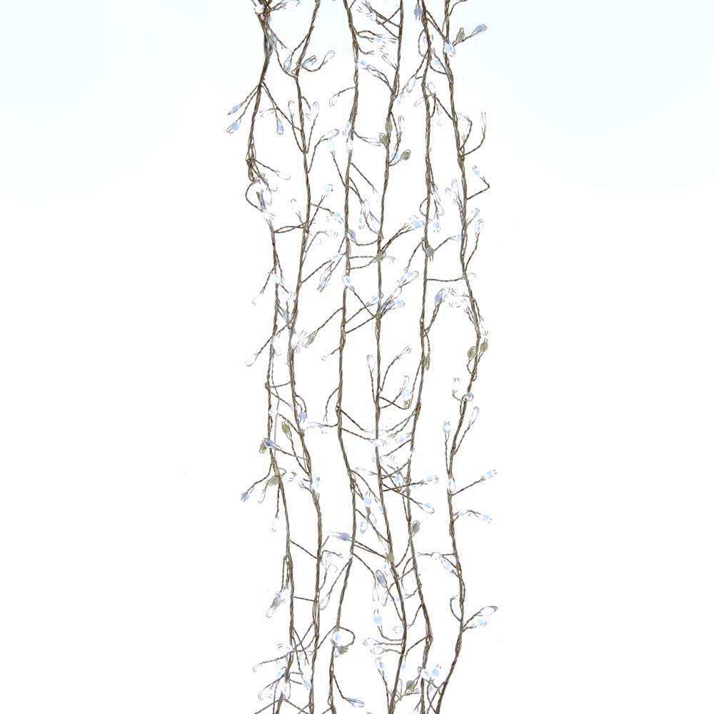 Kurt Adler 300-Light Cluster Garland Cool White LED Twinkle Lights