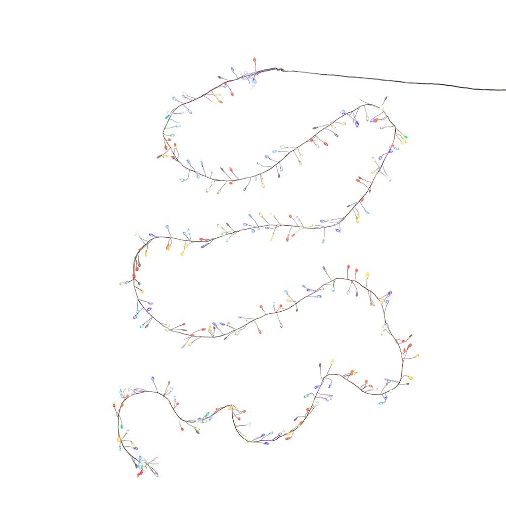 Kurt Adler 300-Light Cluster Garland with RGB LED Lights