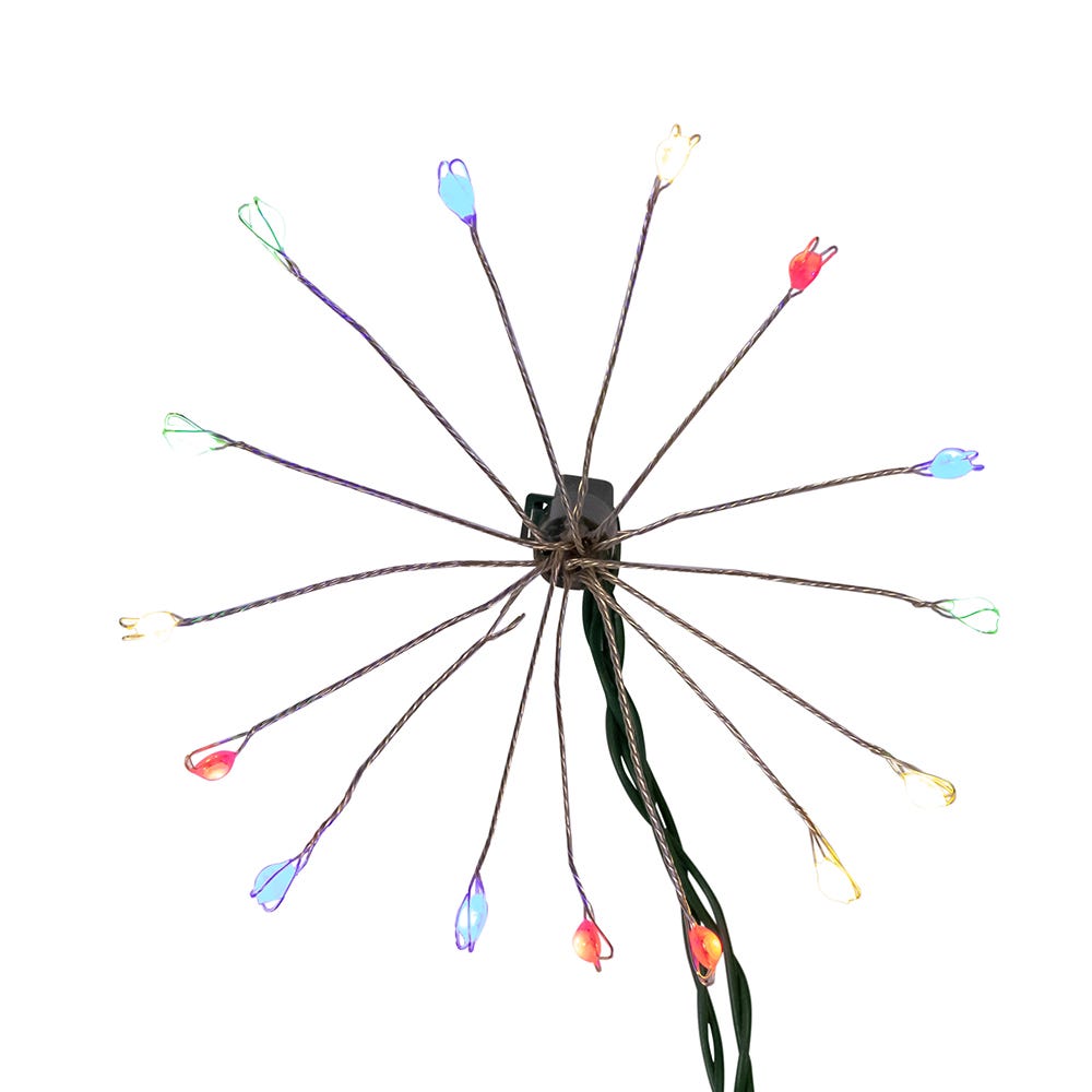 Kurt Adler 75-Light Cluster Burst Multi-Color Superbright LED Light Set with Green Wire