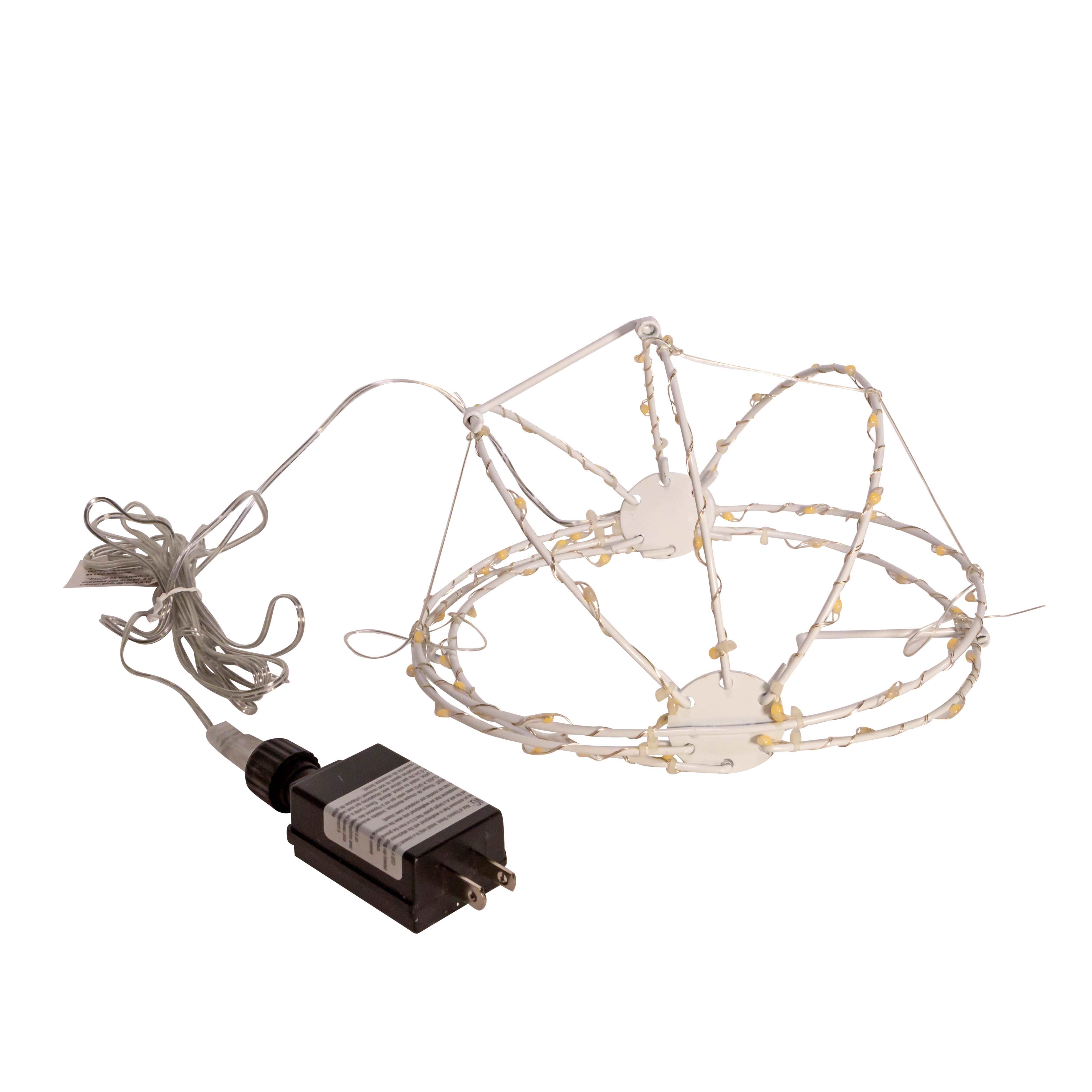 Kurt Adler 8-Inch Warm White LED Foldable Metal Sphere