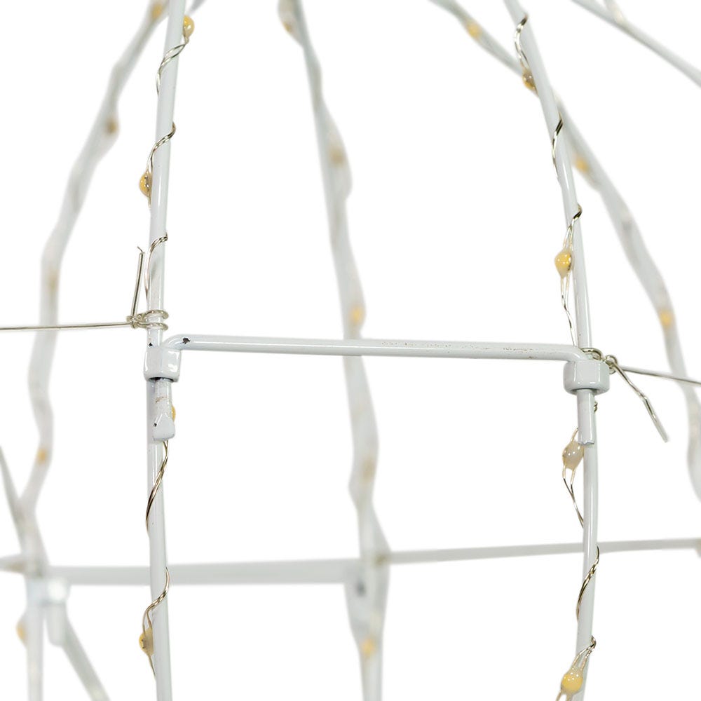 Kurt Adler 12-Inch Warm White LED Foldable Metal Sphere