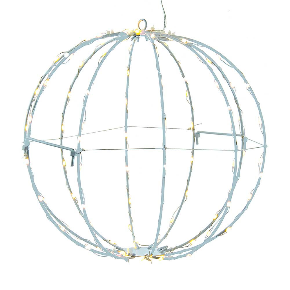 Kurt Adler 12-Inch Warm White LED Foldable Metal Sphere
