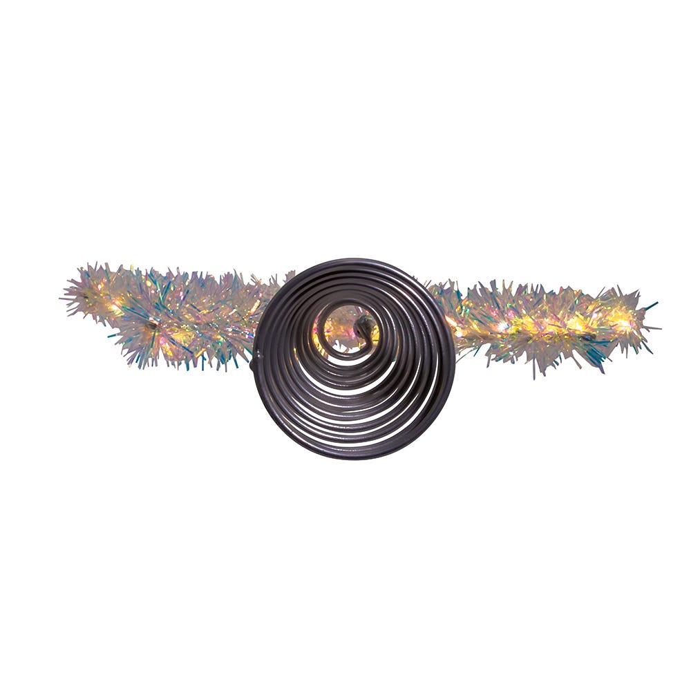 Kurt Adler 12.2-Inch Tinsel Star Tree Topper with Warm White LED Lights