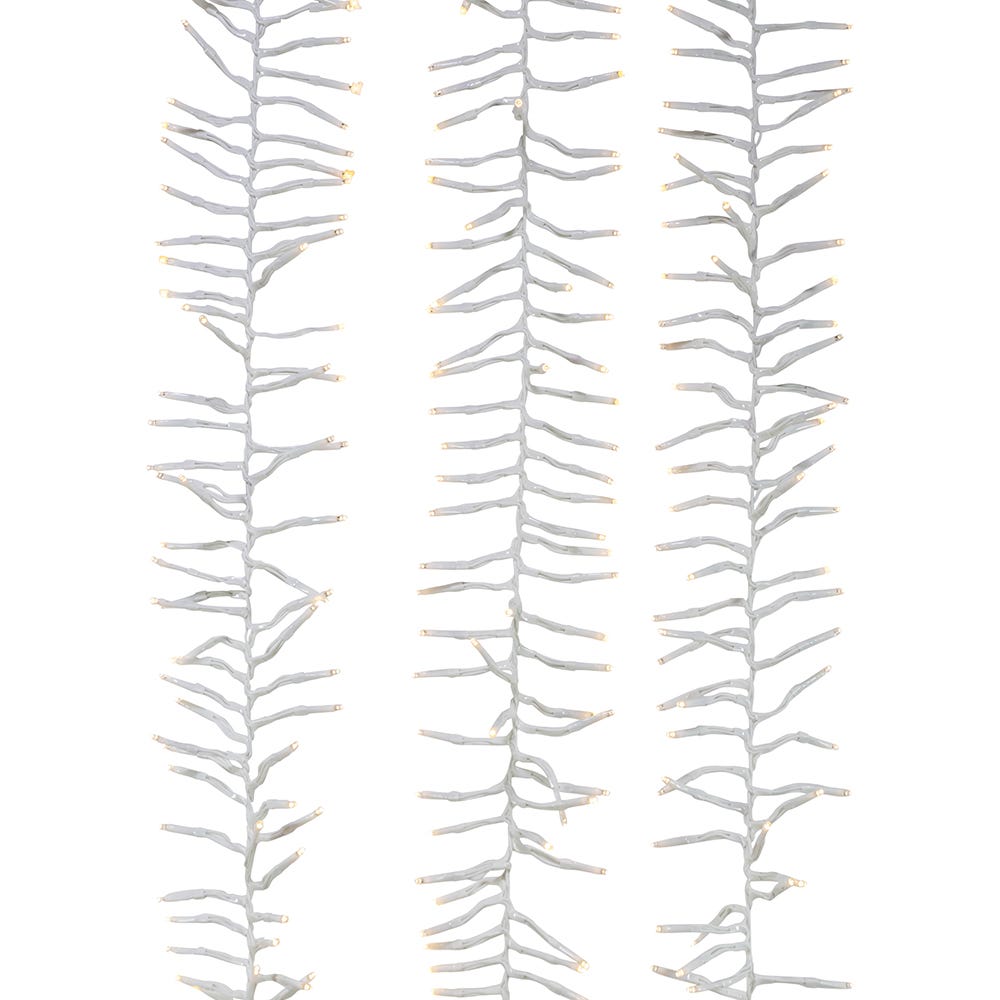 Kurt Adler 65-Foot 2000-Light Cluster Garland with Warm White LED Lights