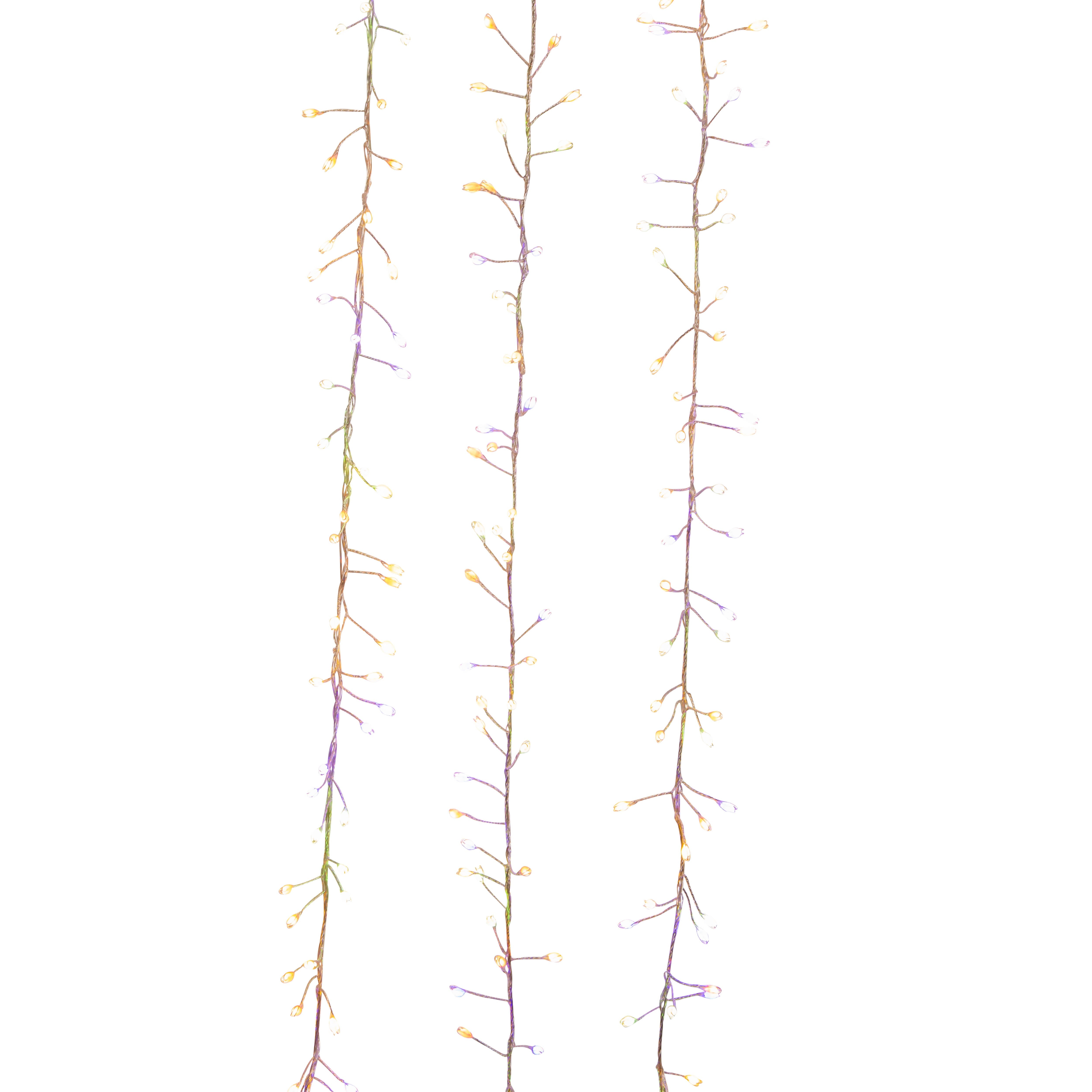 Kurt Adler 300-Light 9.8-Foot Dual Color LED Cluster Garland