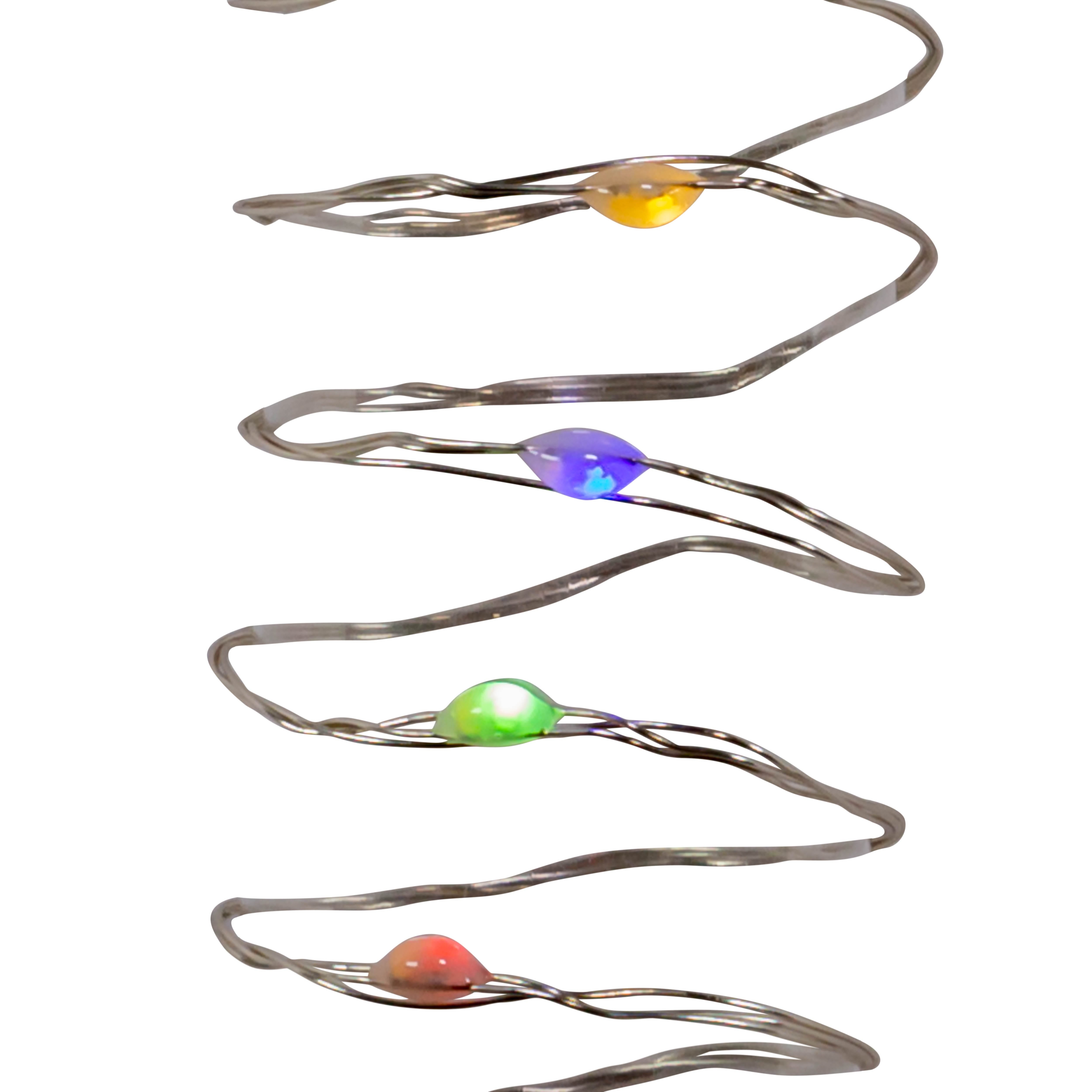 Kurt Adler 200-Light Dual Color LED Lights with Silver Wire