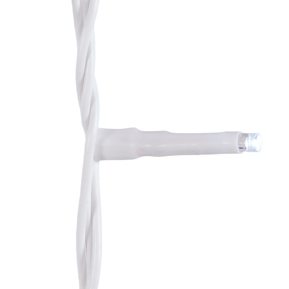 Kurt Adler 600-Light 49.2-Foot Cool White LED White Wire Rice Light Set