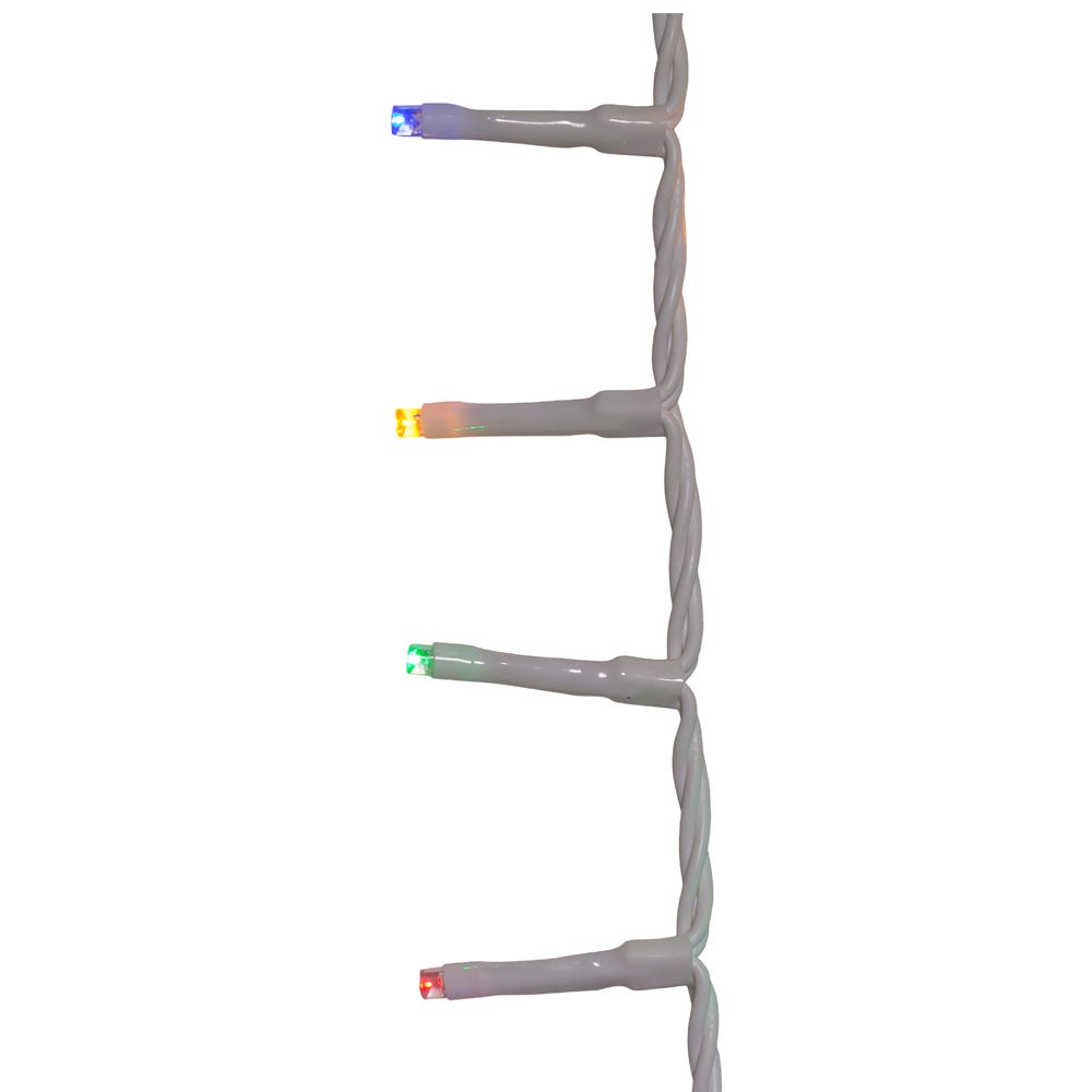 Kurt Adler 600-Light 49.2-Foot Multicolored LED White Wire Rice Light Set