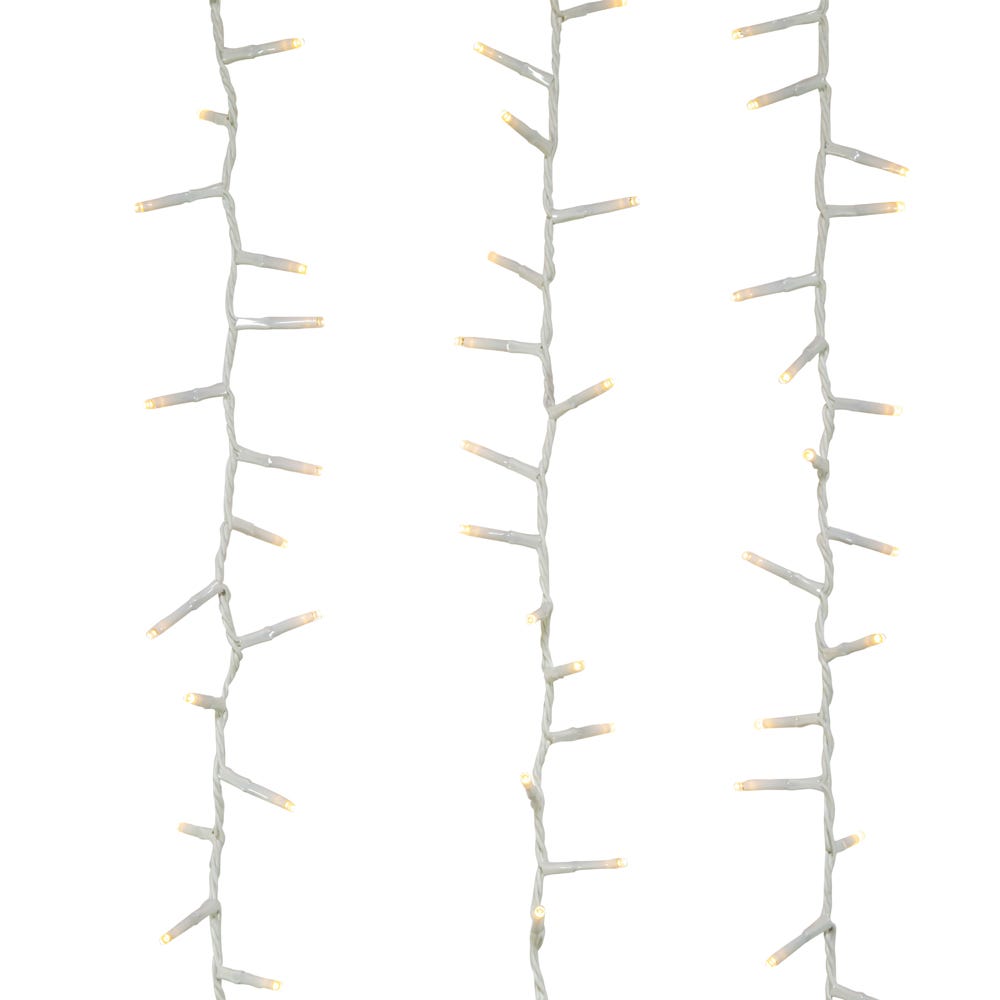Kurt Adler 600-Light 49-Foot Warm White LED White Wire Rice Lights