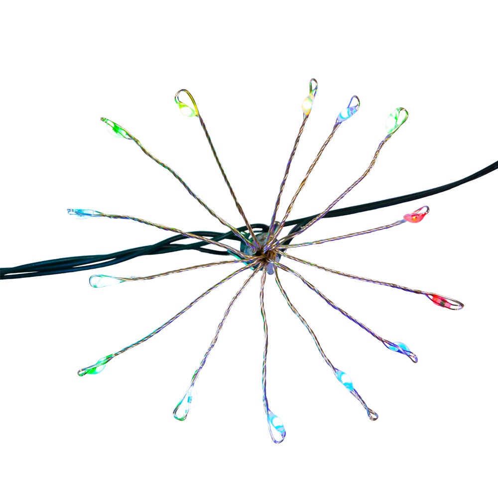 Kurt Adler 75-Light Cluster Burst RGB Superbright LED Twinkle Light Set