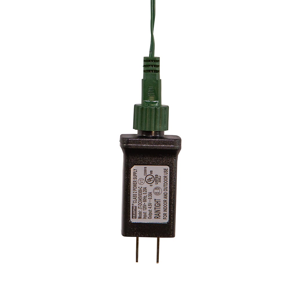 Kurt Adler 75-Light Cluster Lights and Warm White Twinkle LED Lights with Green Wire