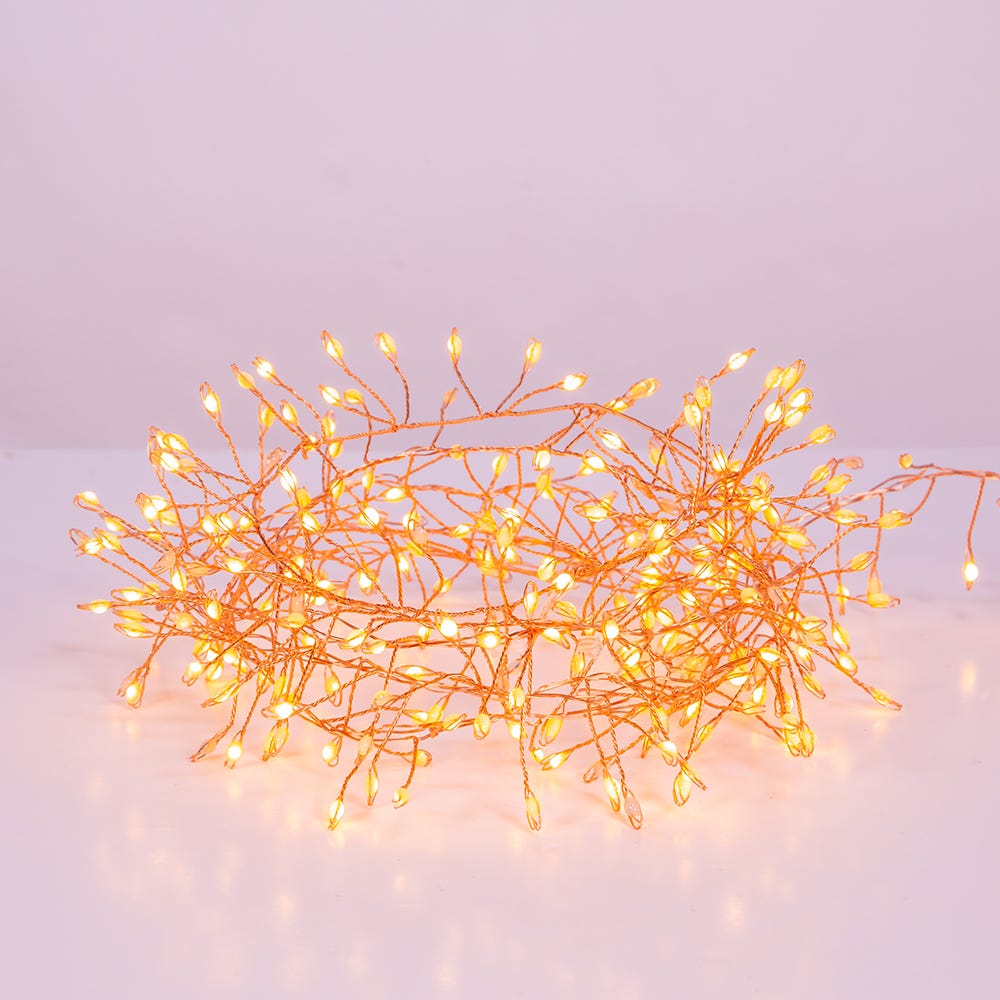 Kurt Adler 9.8-Foot 300-Light Classic White LED Fairy Light Cluster Garland