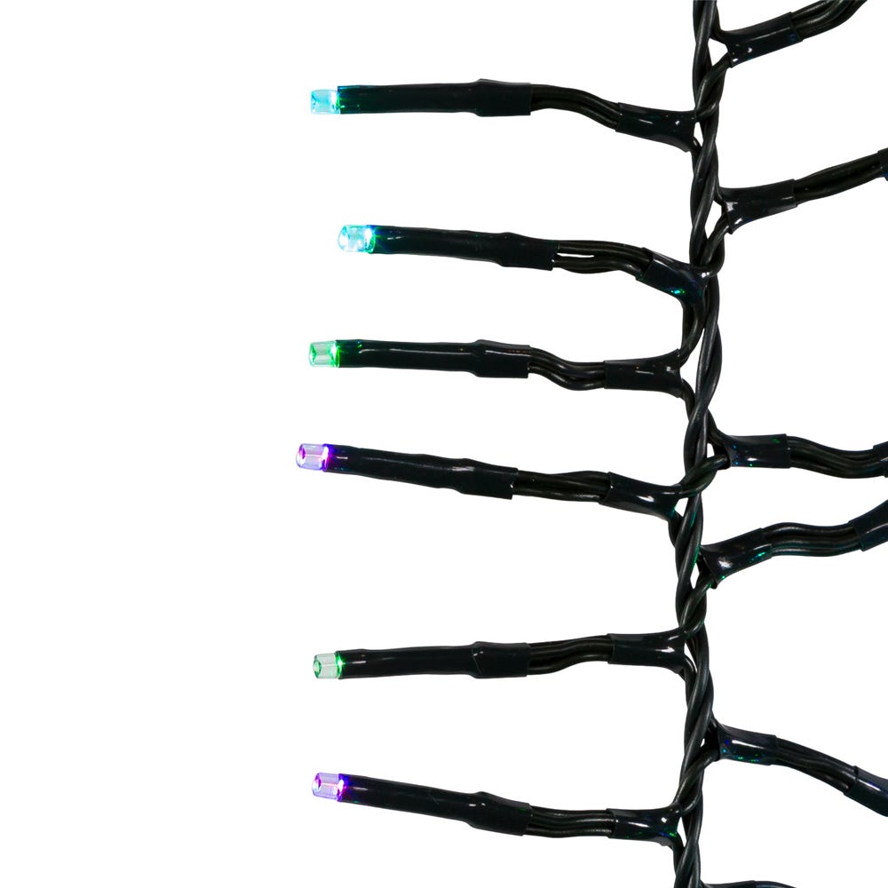 Kurt Adler 480-Light 15.7-Foot RGB Twinkle LED Connectable Cluster Garland
