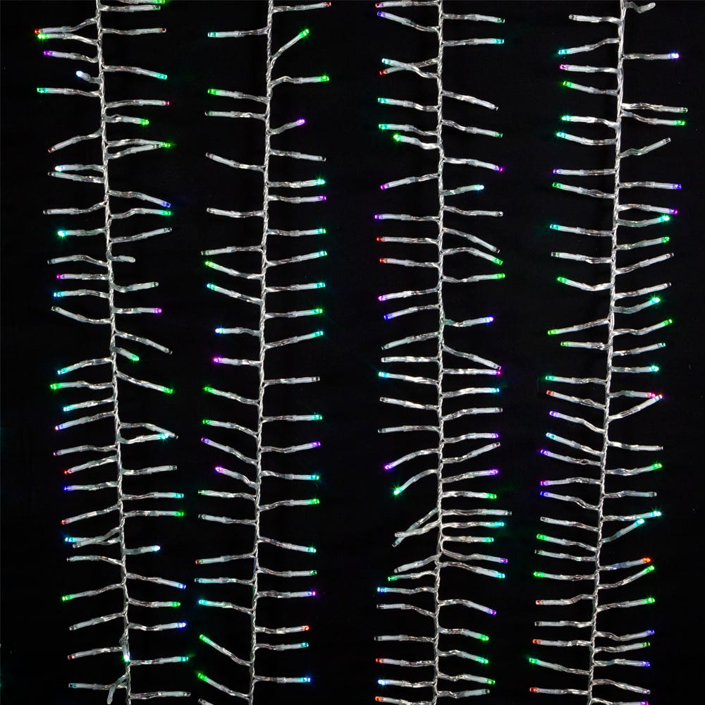Kurt Adler 480-Light 15.7-Foot RGB LED Connectable Cluster Garland