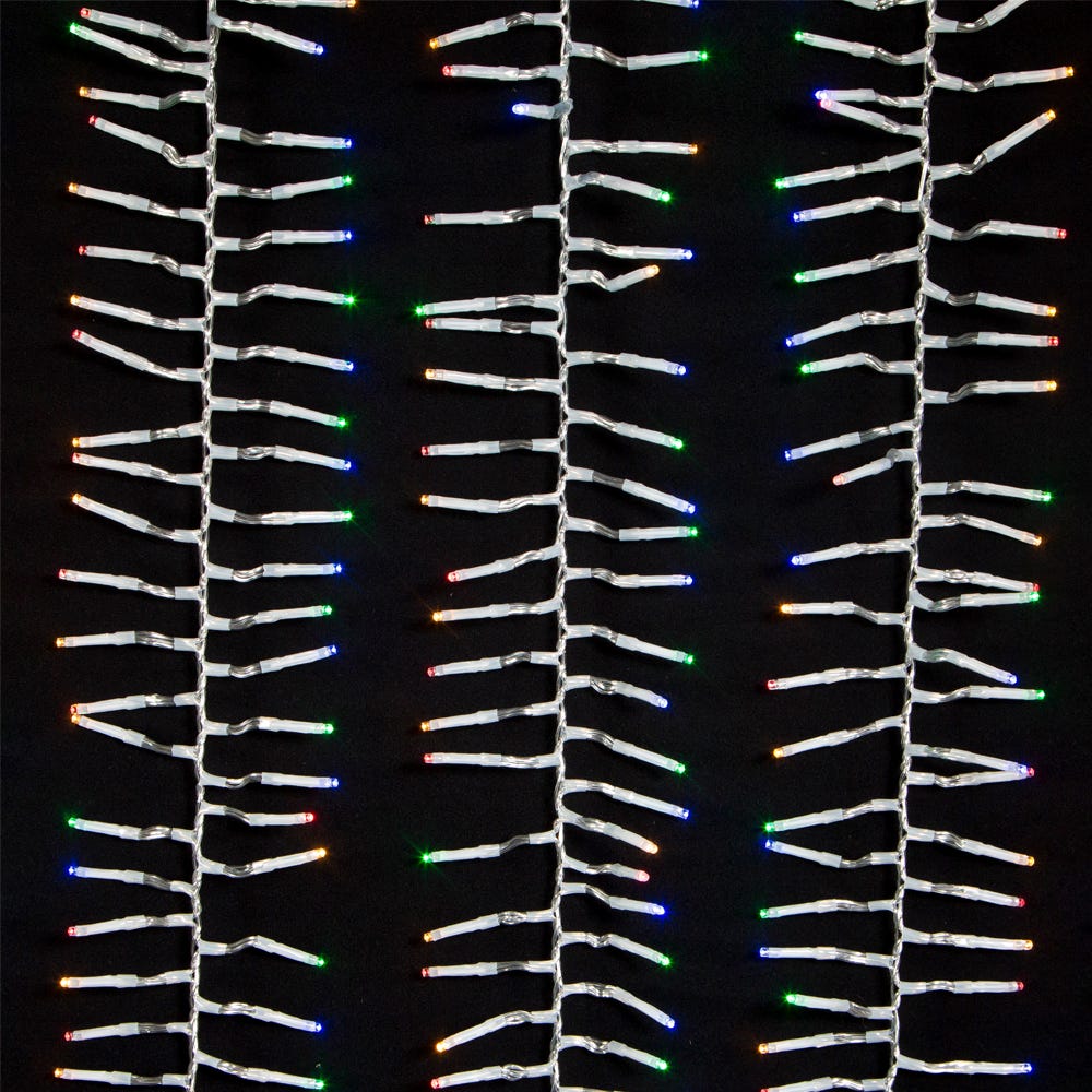 Kurt Adler 1000-Light 32.8-Foot Multicolored LED Cluster Garland