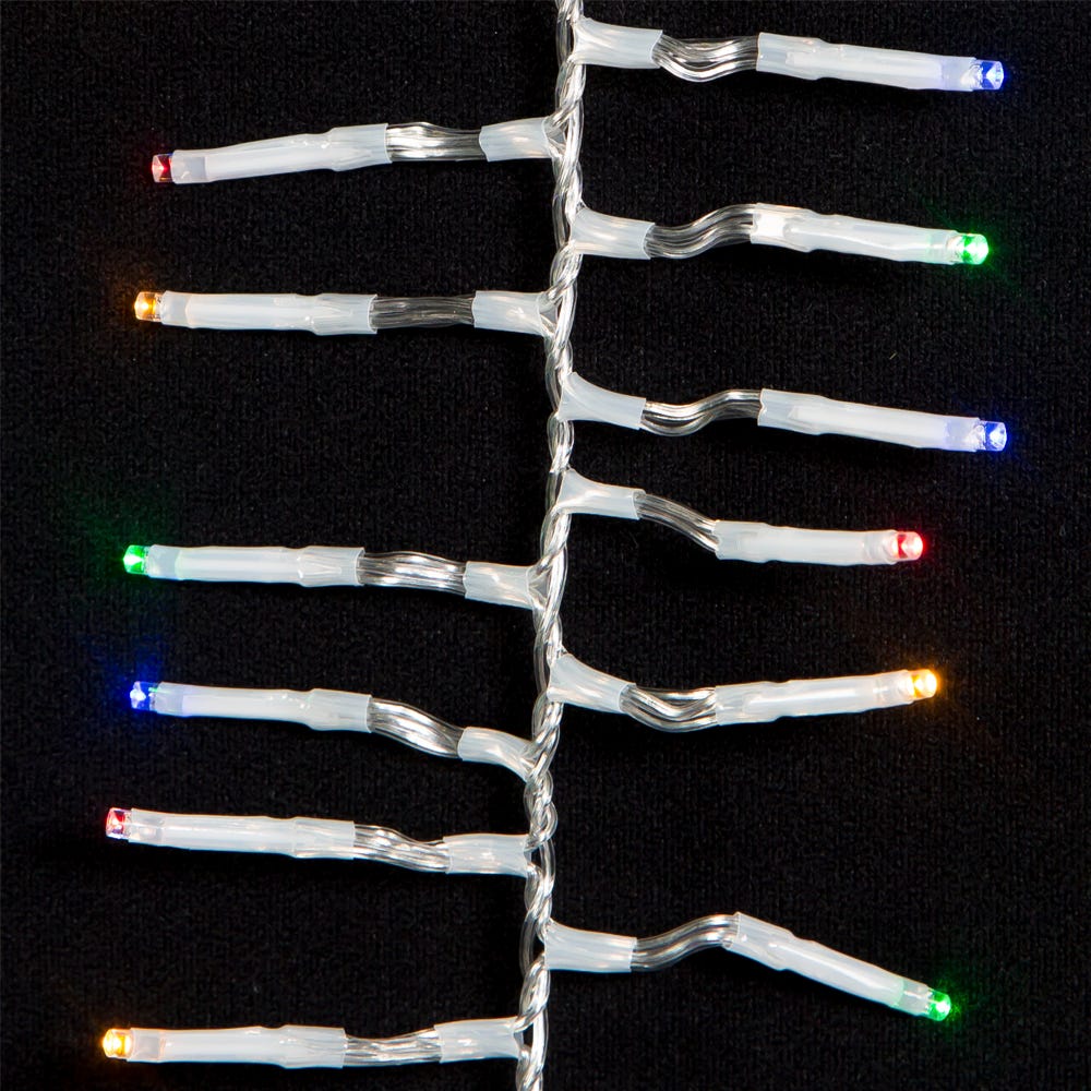 Kurt Adler 1000-Light 32.8-Foot Multicolored LED Cluster Garland