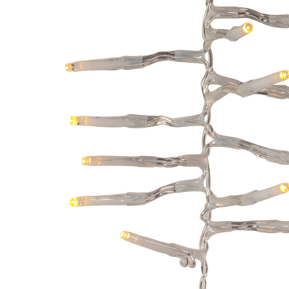 Kurt Adler 1000-Light 32.8-Foot Warm White LED Cluster Garland