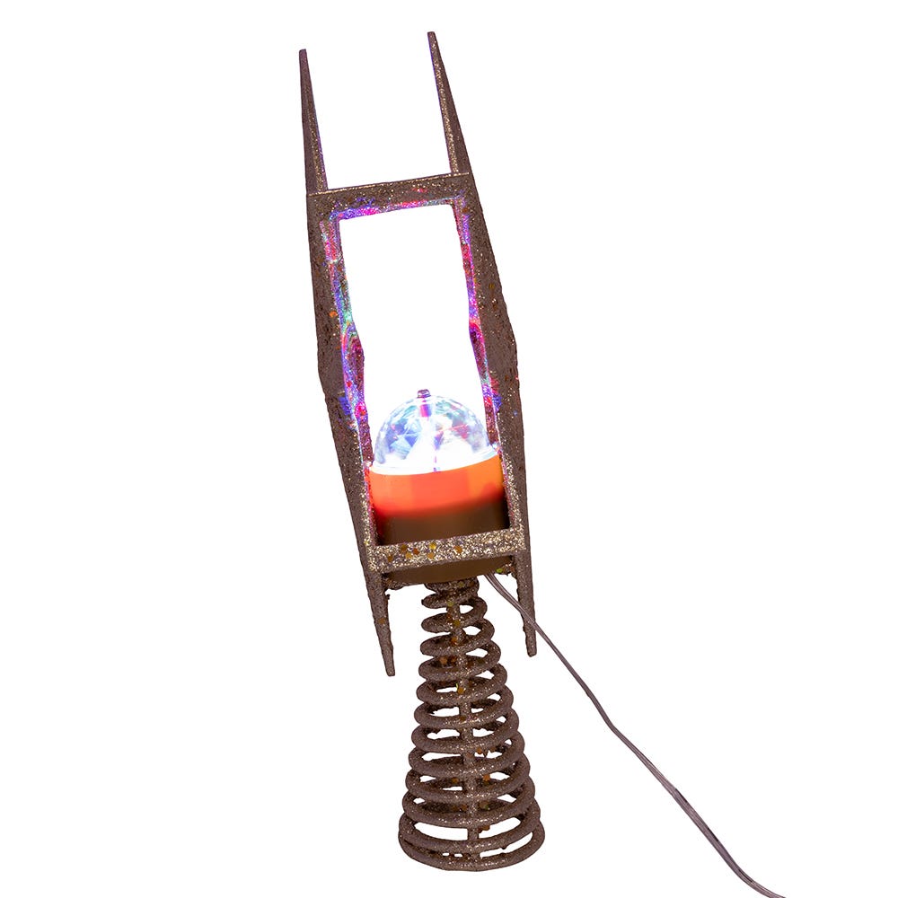 Kurt Adler 13.4 Inch Gold Glitter Polaris Projector Tree Topper