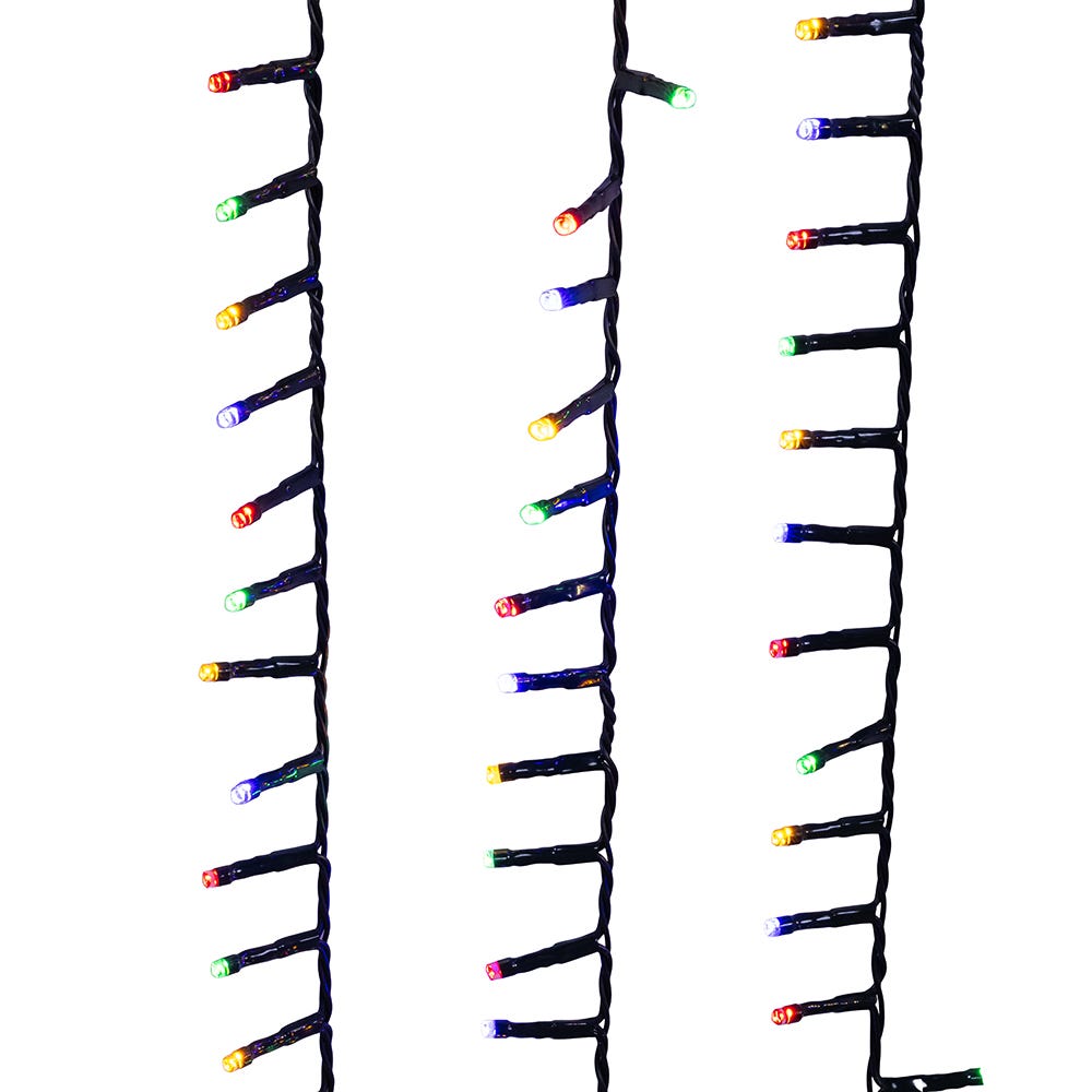 Kurt Adler 49.2-Foot 600-Light Dual Color 5MM LED Multifunction Rice Lights with Green Wire