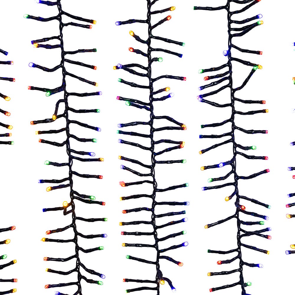 Kurt Adler 16-Foot 480-Light Dual Color 5MM LED Multifunction Cluster Garland with Green Wire