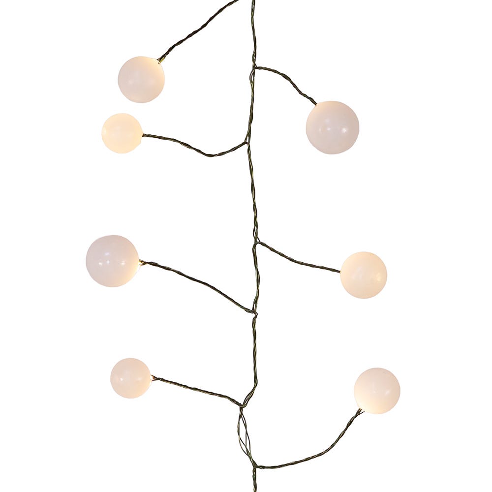 Kurt Adler 100-Light 8-Foot Warm White LED Bead Cluster Garland