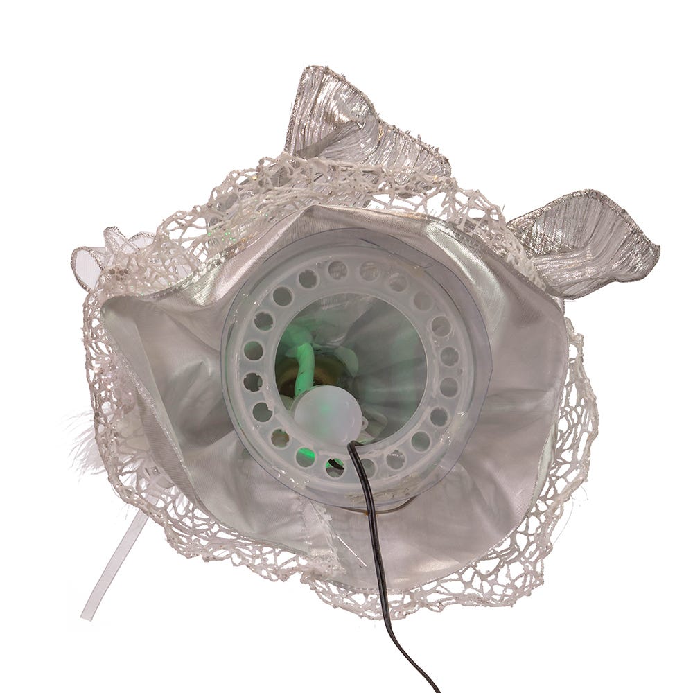 Kurt Adler 12-Inch CUL Fiber Optic LED Silver Angel Tree Topper