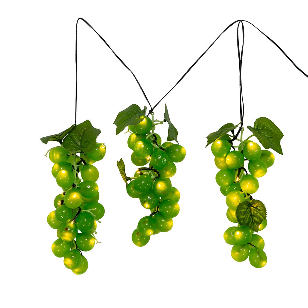 Kurt Adler 75-Light LED Large Green Grape Light Set