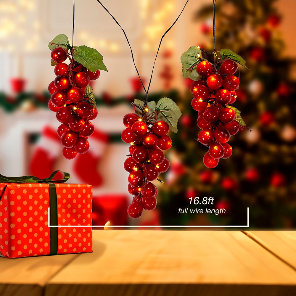 Kurt Adler 75-Light LED Large Purple Grape Light Set