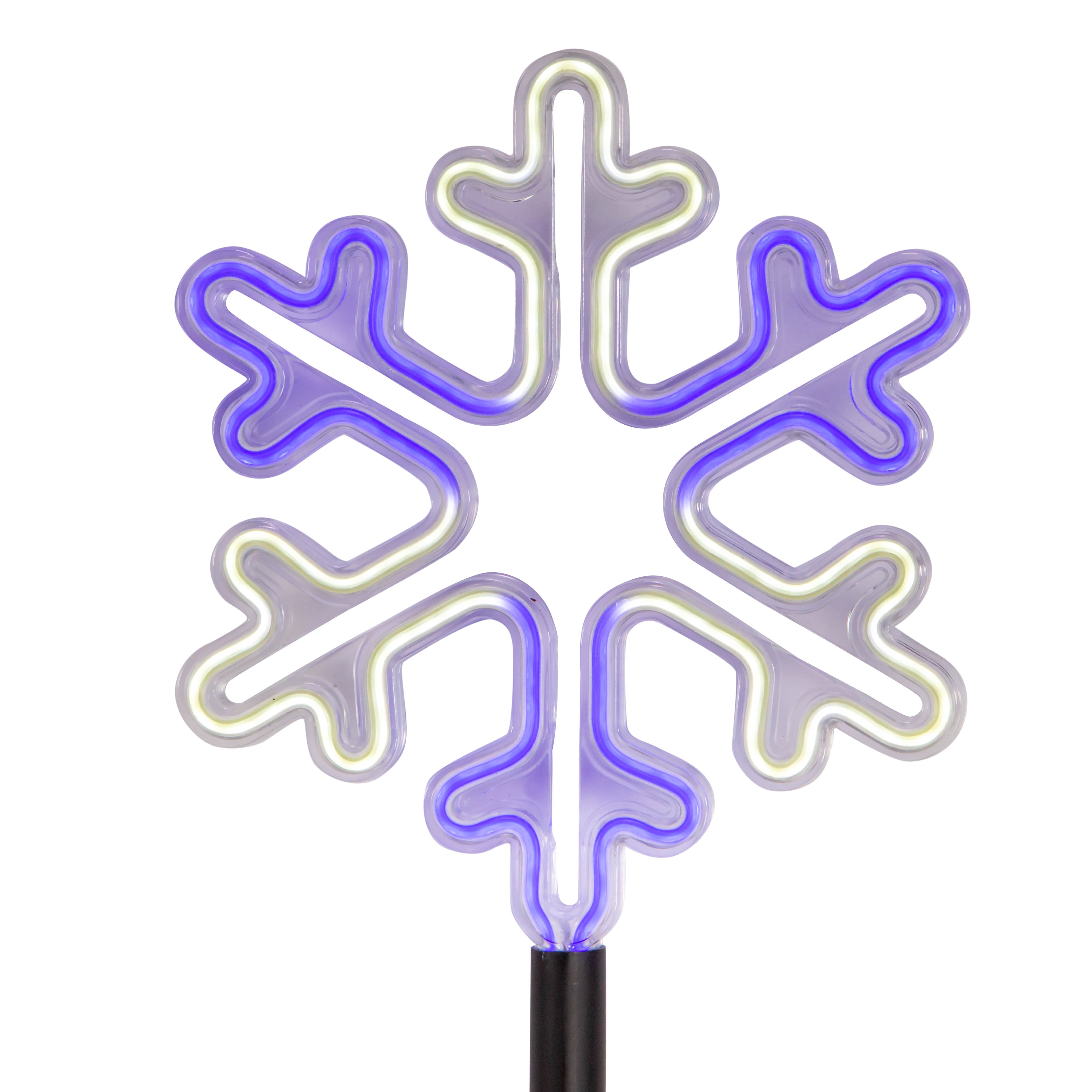 Kurt Adler 26-Inch Multi-Color LED Snowflake Yard Stake Set