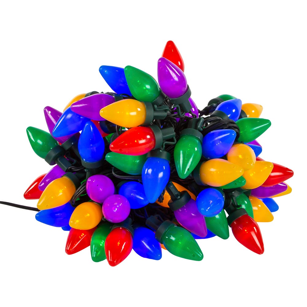 Kurt Adler 100-Light C7 Multicolored String Light Set