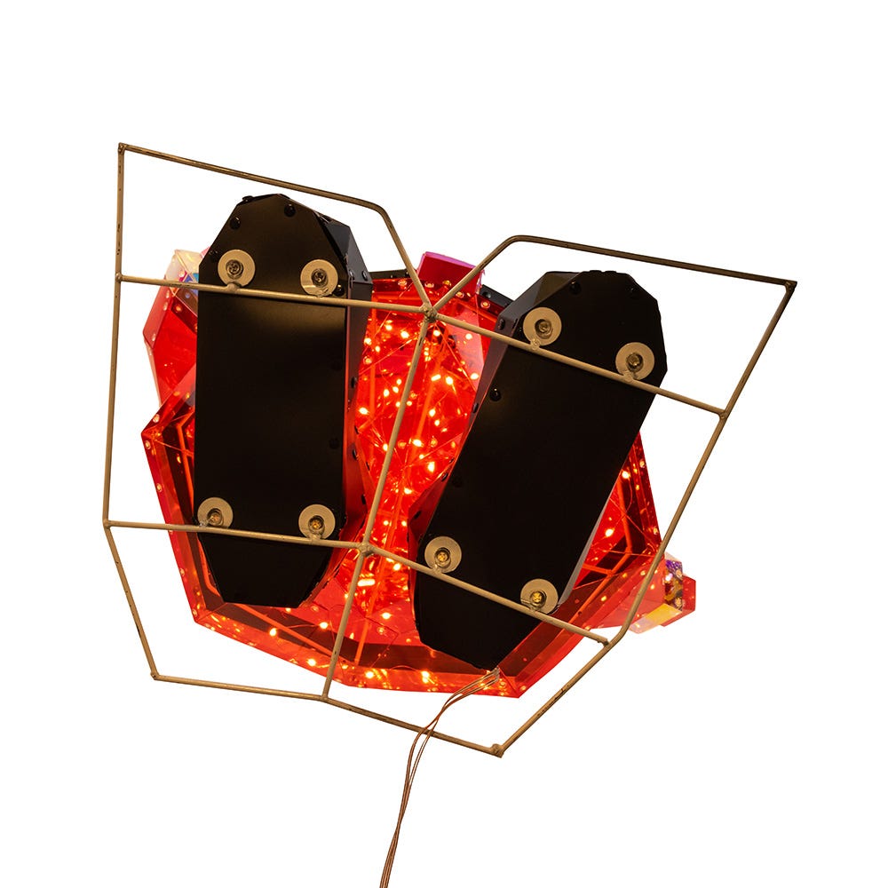 Kurt Adler 30-Inch Pre-Lit 150 Warm White LED Multifunction Holographic Santa