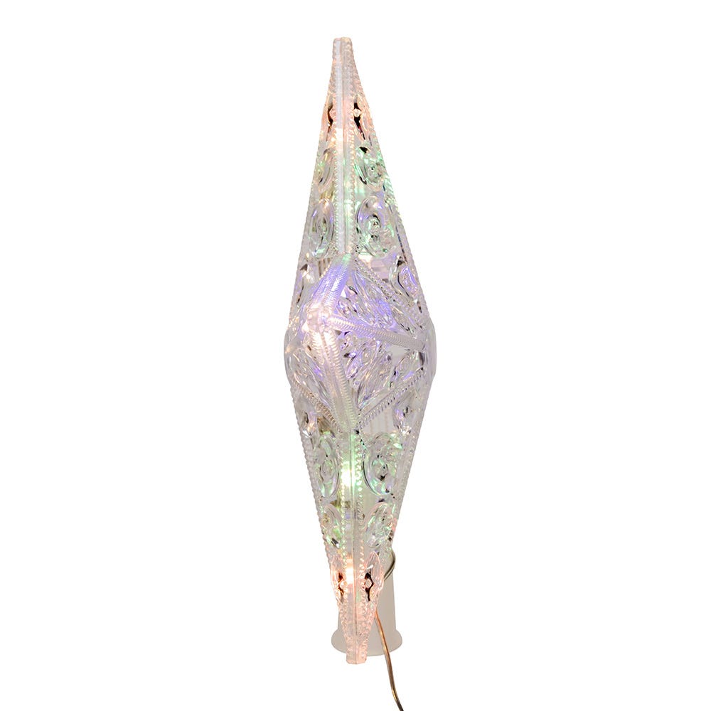 Kurt Adler 8.65-Inch 11-Light Dual Color LED With Color Effect Remote Control Star Tree Topper