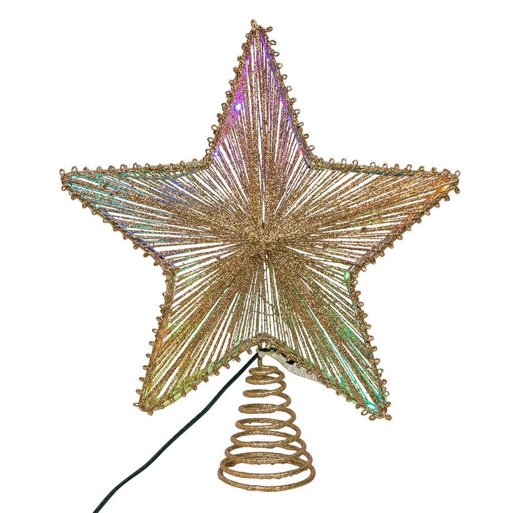 Kurt Adler 11.5-Inch 27-Light Multicolor LED Star Tree Topper