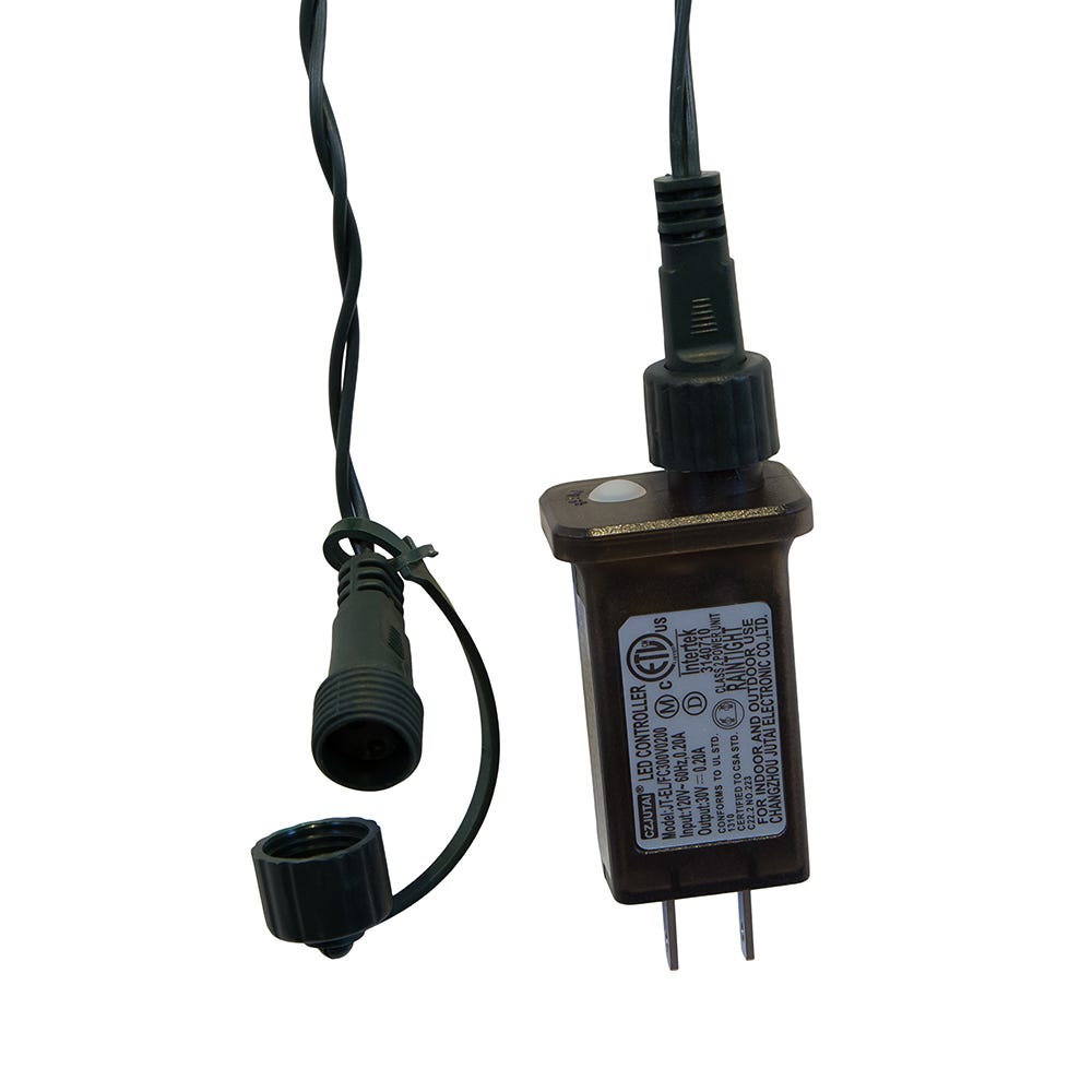 Kurt Adler UL 10-Light Dual Color Pure White/Warm White LED G40 Bubble Light Set