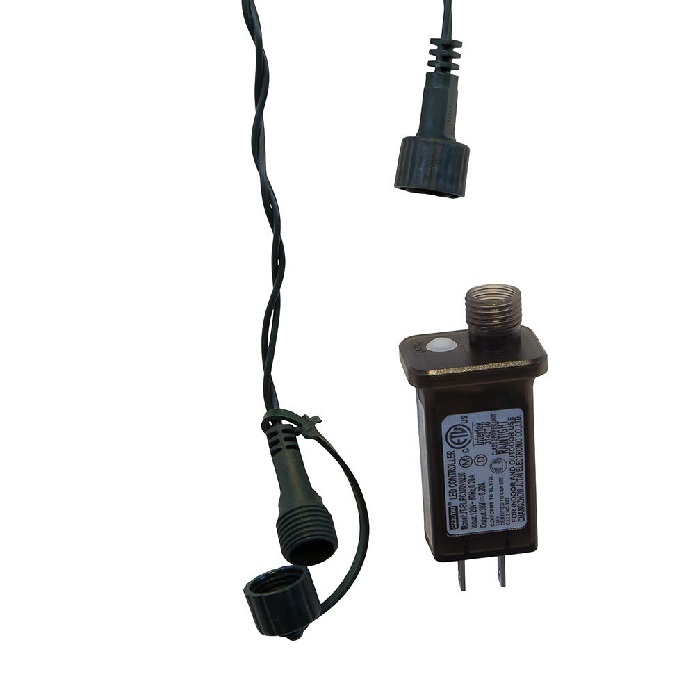 Kurt Adler UL 10-Light Dual Color Pure White/Warm White LED G40 Bubble Light Set