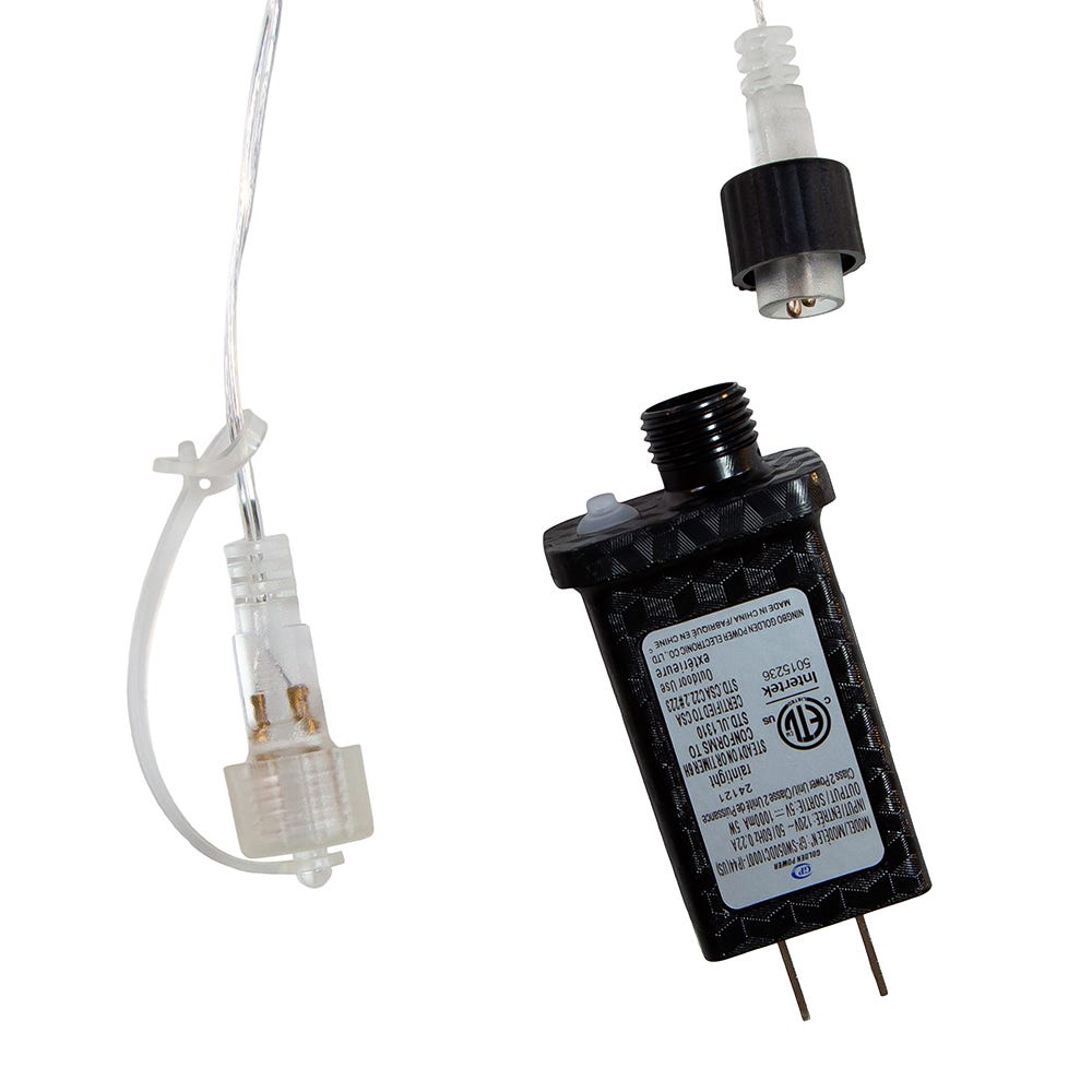 Kurt Adler 7-Inch 10-Light LED Cool White Icicle Light Set