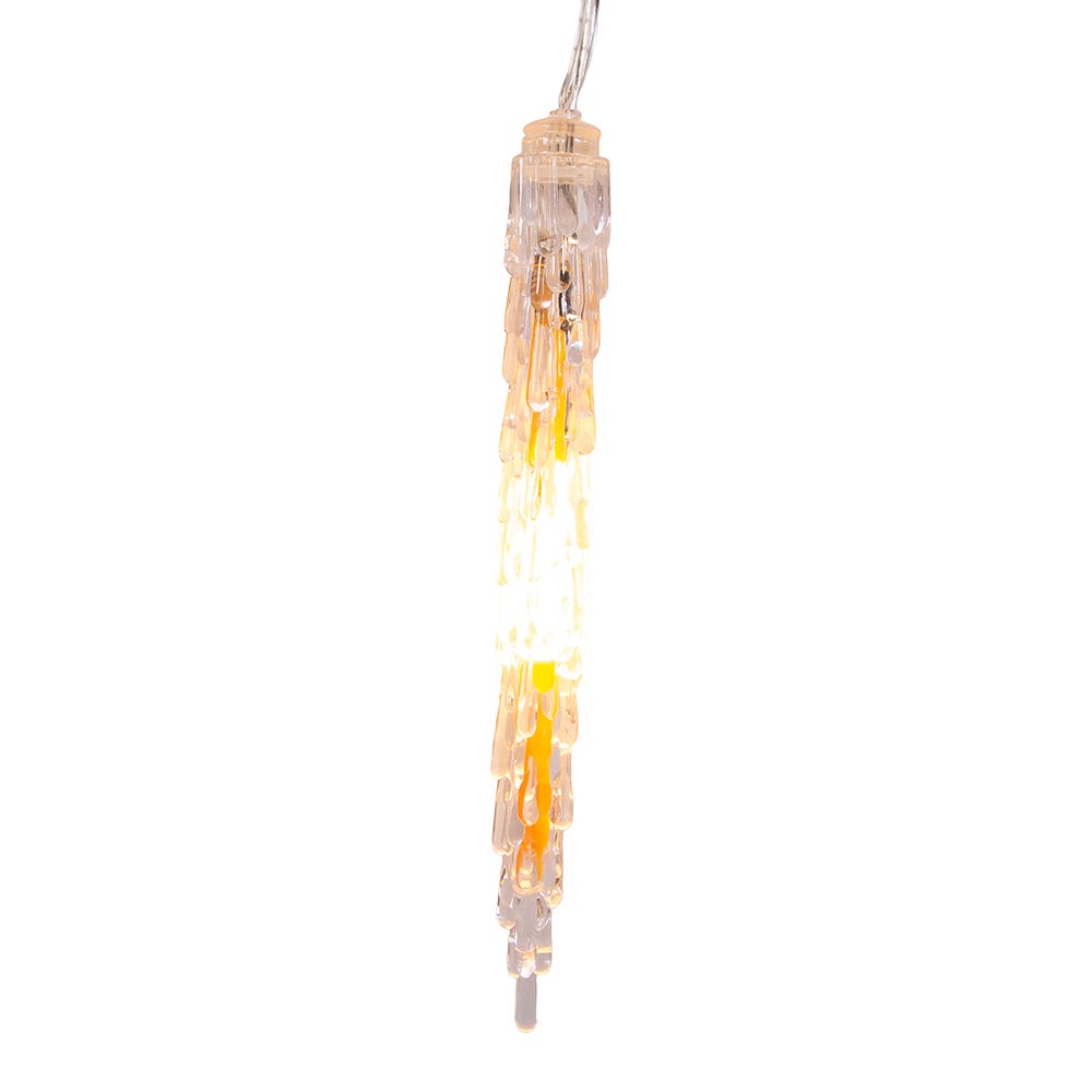 Kurt Adler 10-Light LED Warm White Icicle Light Set