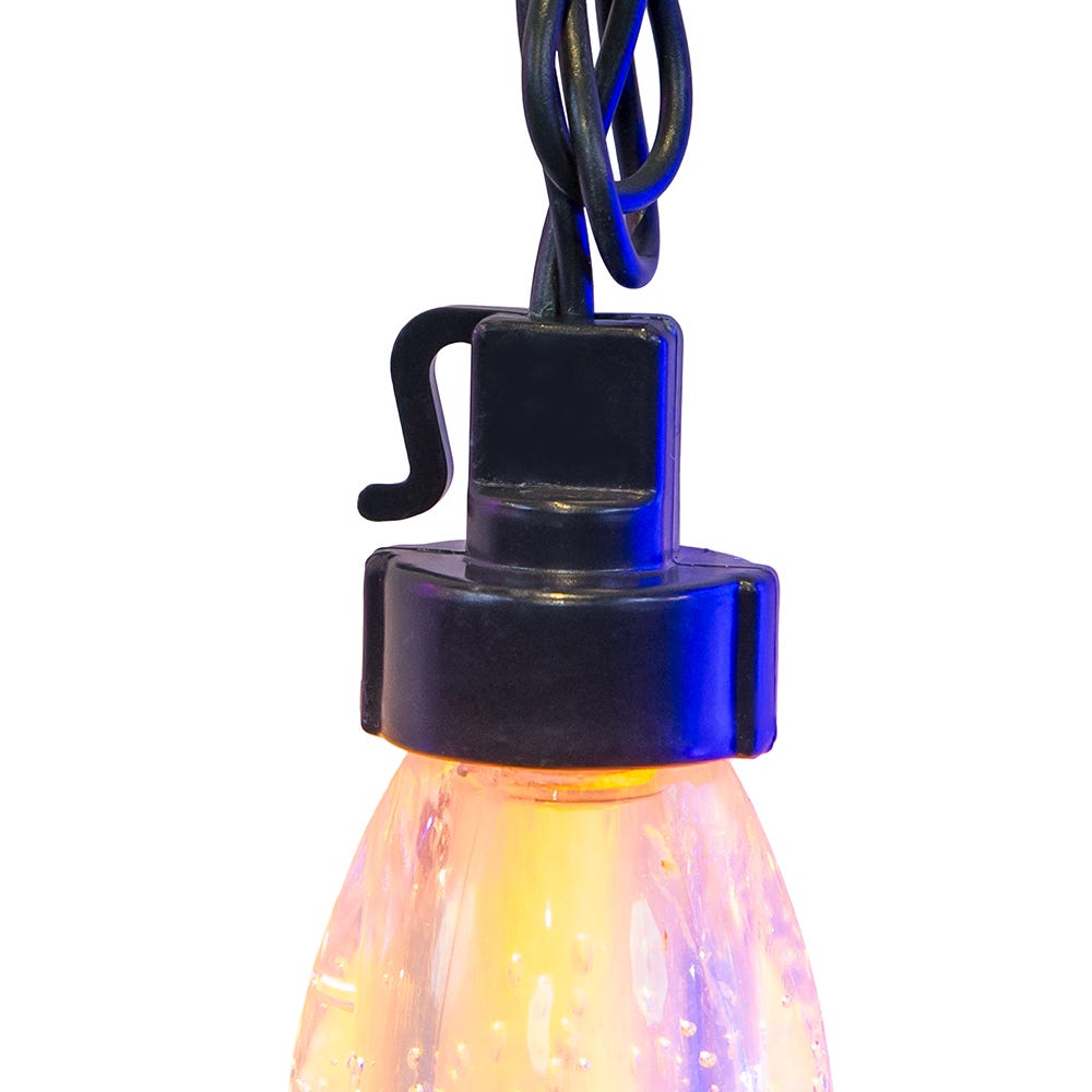 Kurt Adler UL 20-Light Warm Dual Color LED Jumbo C9 Bulb Yard Stakes, 10-Piece Set