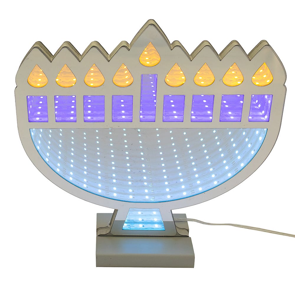 Kurt Adler 9.84-Inch Menorah Infinity Light