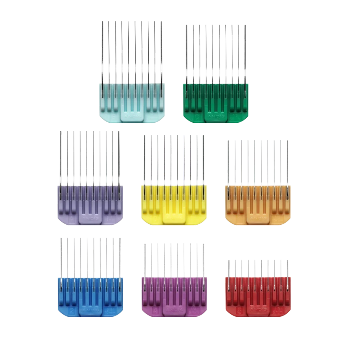 Andis ProClip 5-in-1 Green Clipper with Free 8Pc Comb Attachment Set