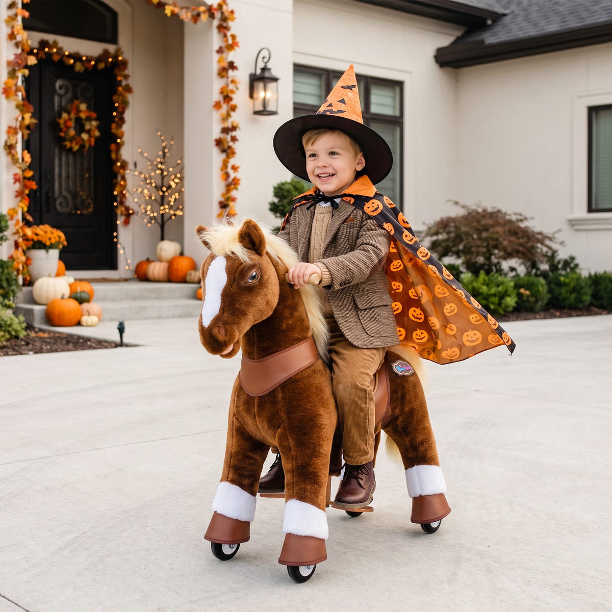 Model Y Brown Horse Rideable Toy for Age 3-4