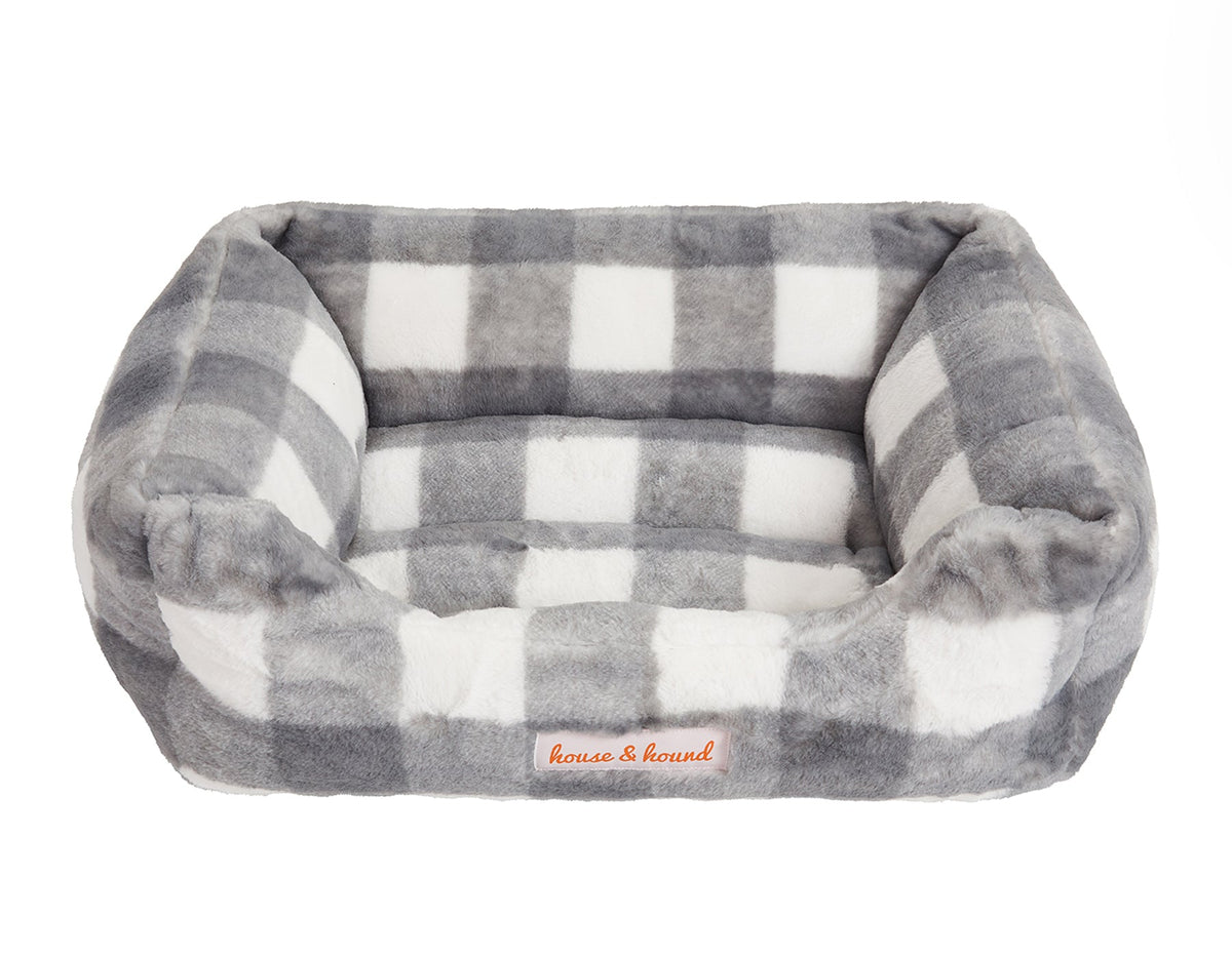 Mink Relaxer Bed- Grey and White