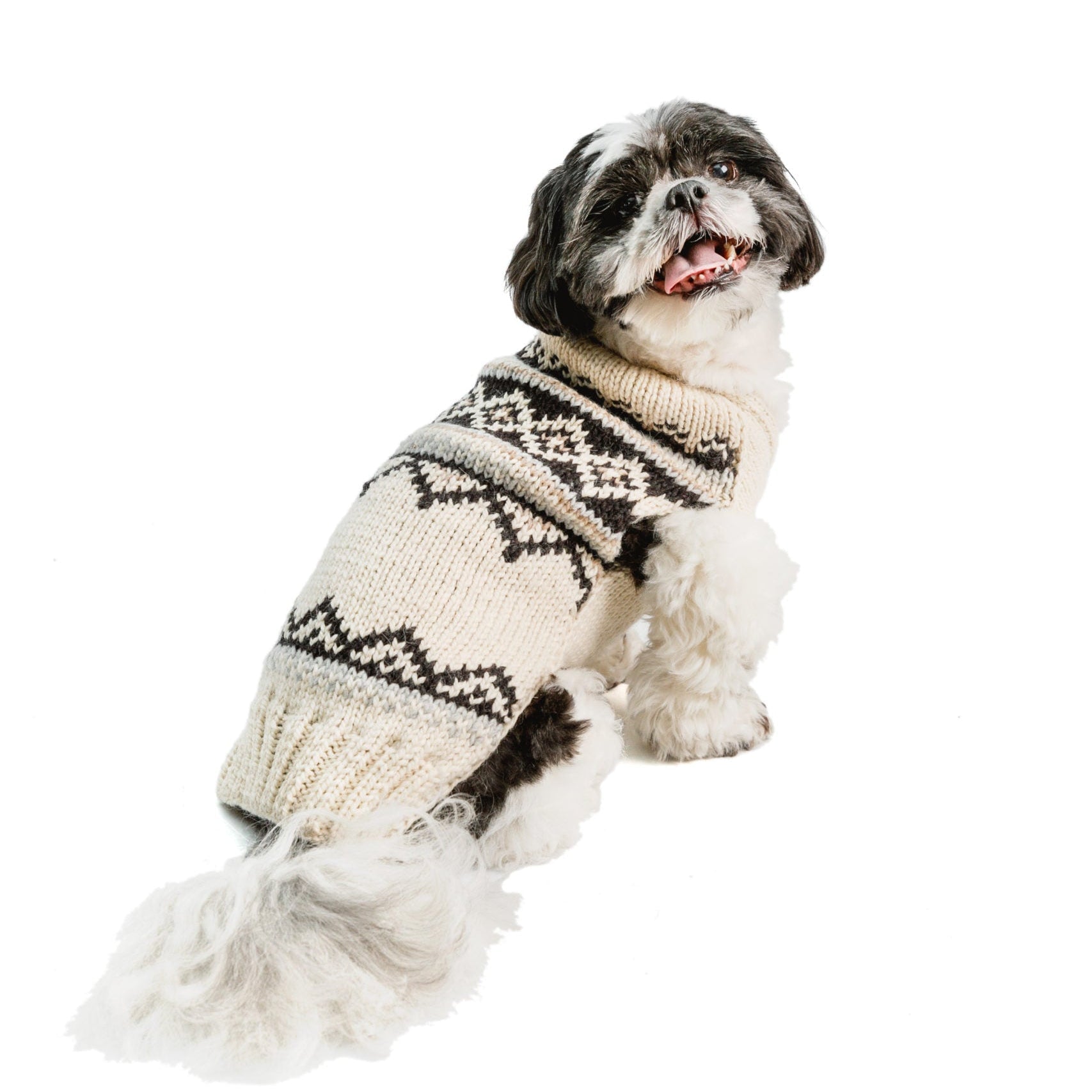 Chilly Dog Alpaca Cream Wyatt Dog Sweater