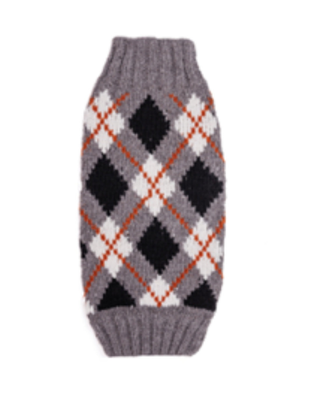 Chilly Dog Alpaca Argyle Dog Sweater